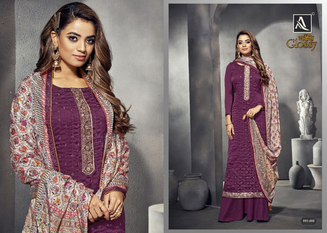 Alok Glossy New Exclusive Wear Designer fancy Geirgette Dress Material Collection